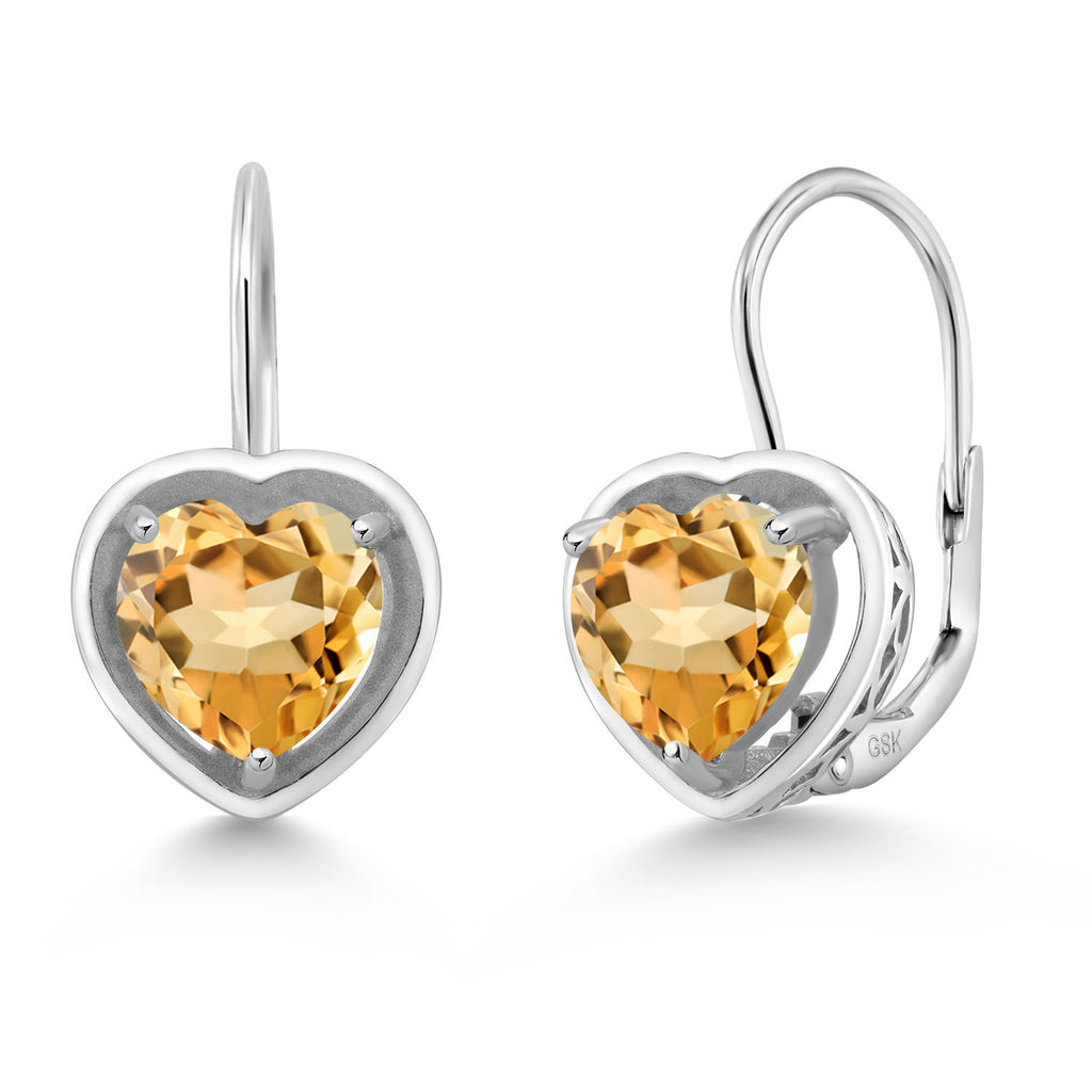 Citrine - November_Earrings in 925 Sterling Silver