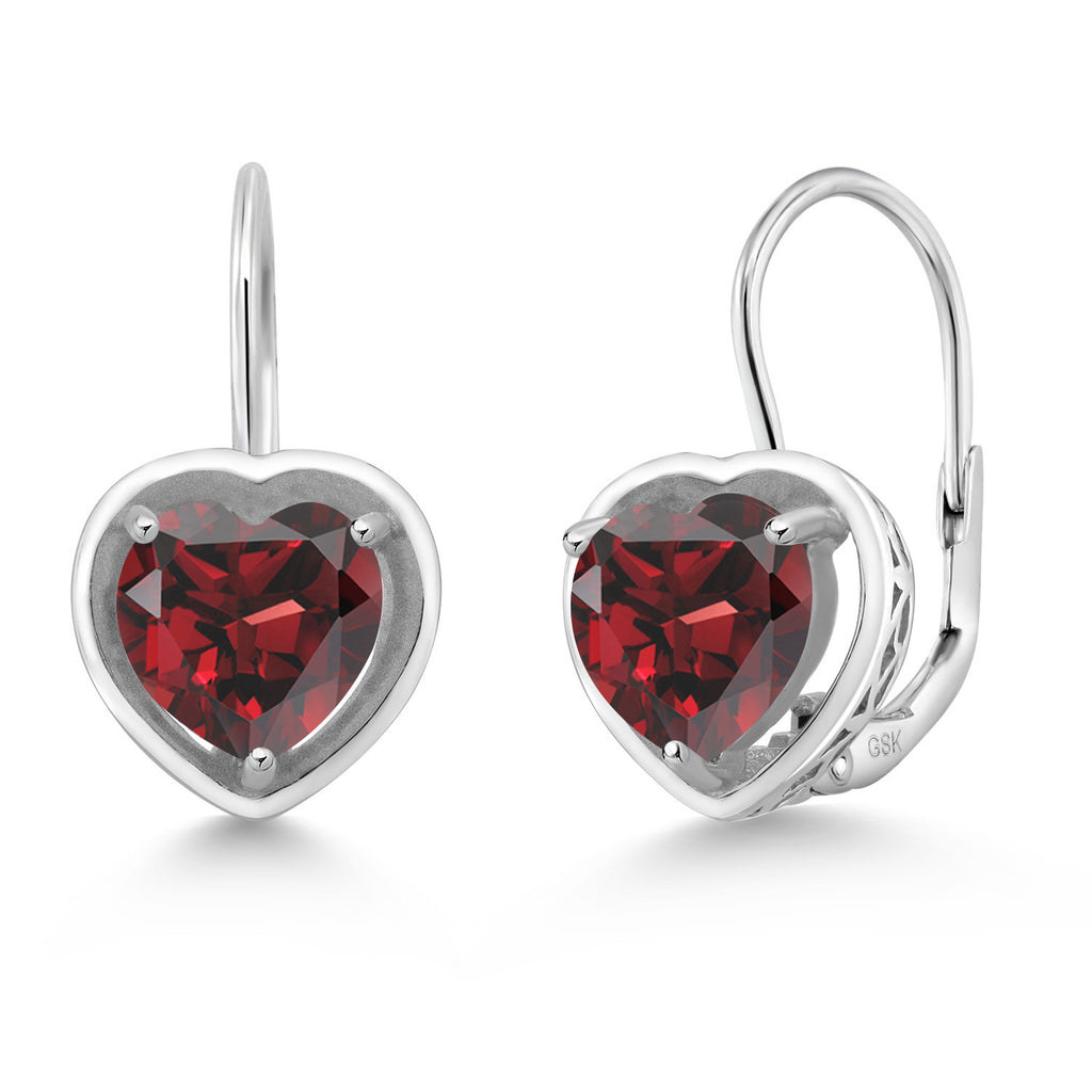 Garnet - January_Earrings in 925 Sterling Silver