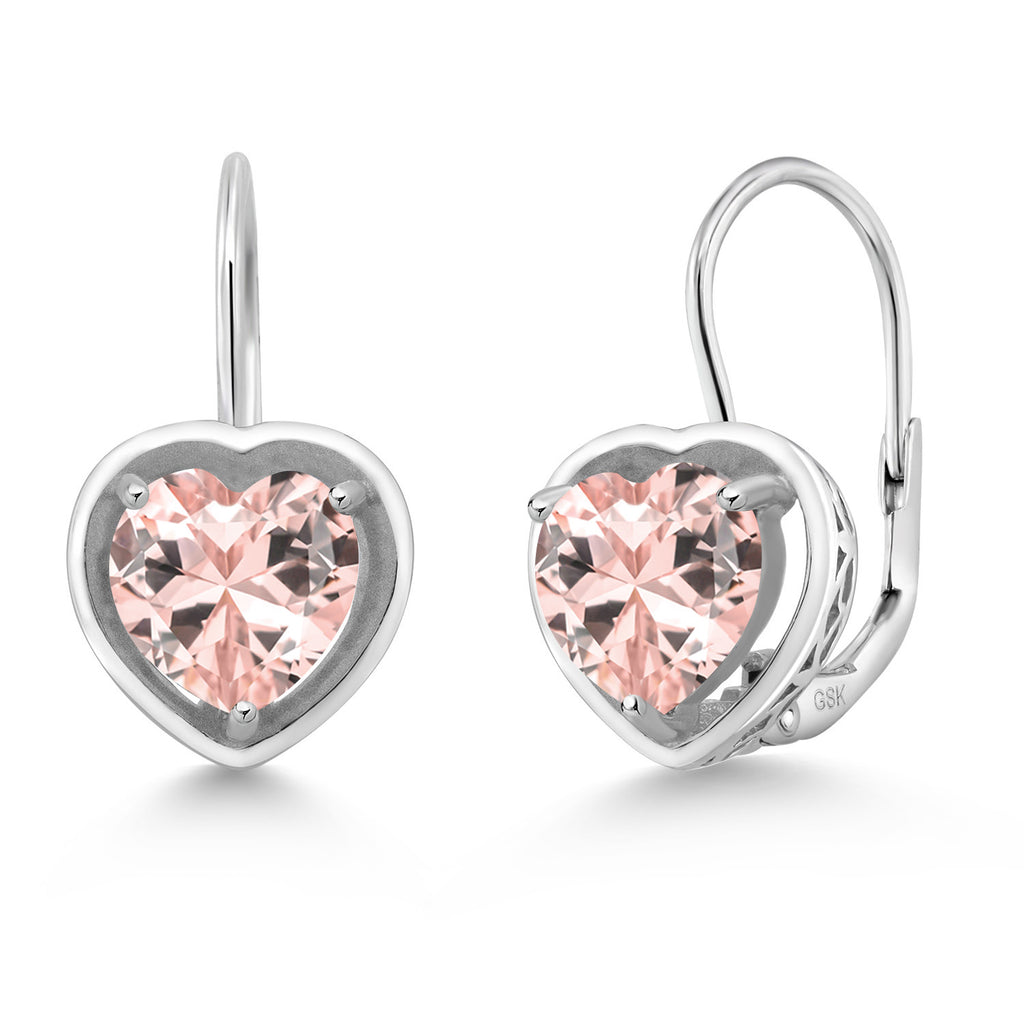 Nano Morganite - October_Earrings in 925 Sterling Silver