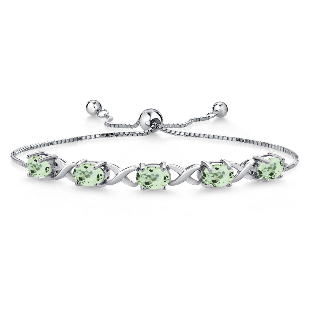 Prasiolite_Bracelet in 925 Sterling Silver