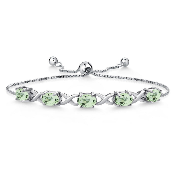 Prasiolite_Bracelet in 925 Sterling Silver