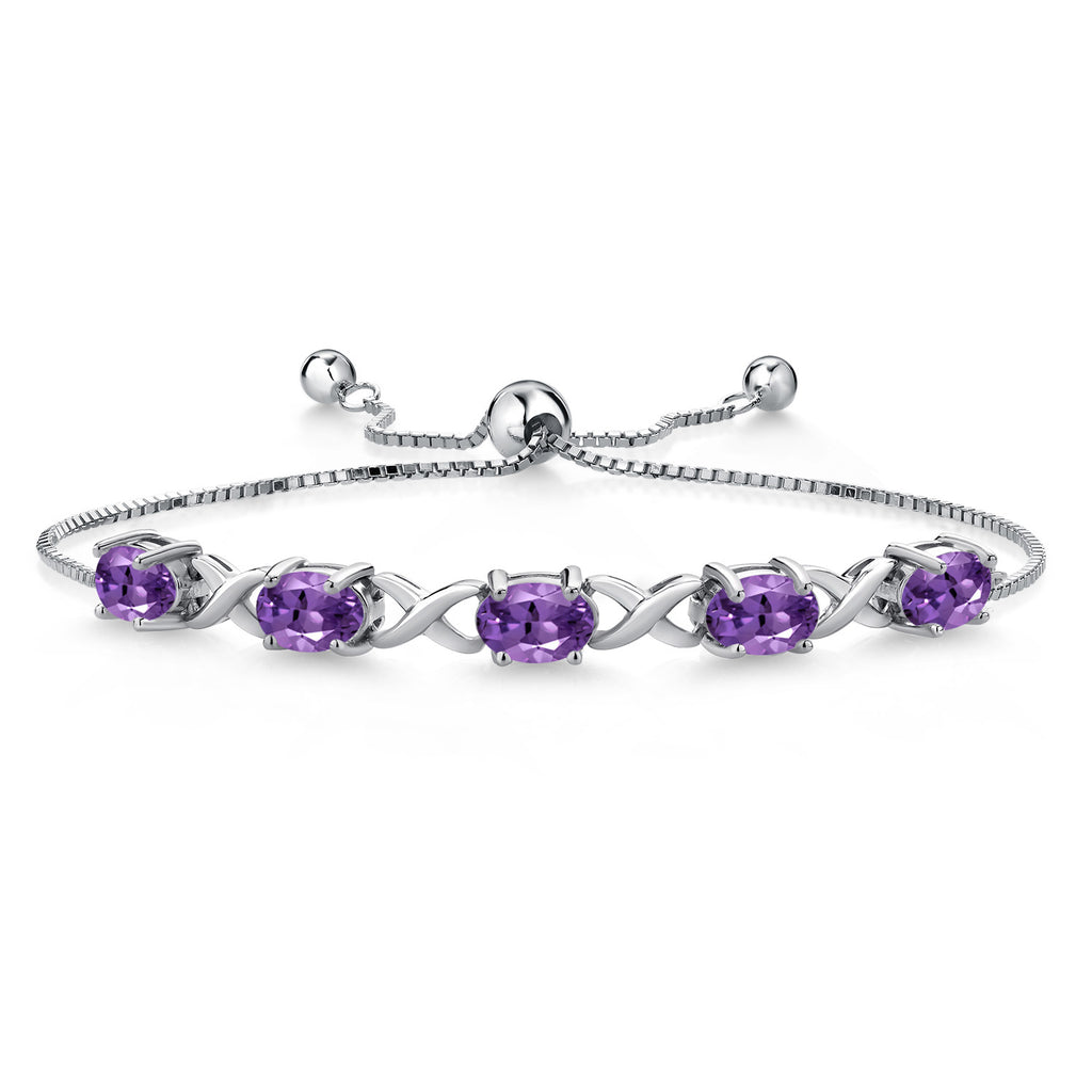 Amethyst - February_Bracelet in 925 Sterling Silver