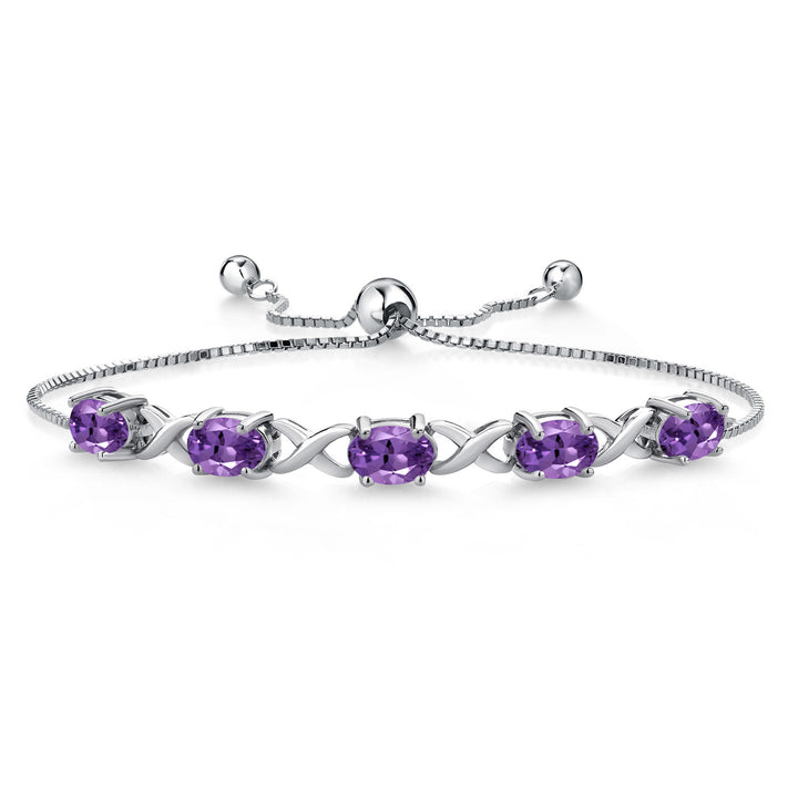 Amethyst - February_Bracelet in 925 Sterling Silver