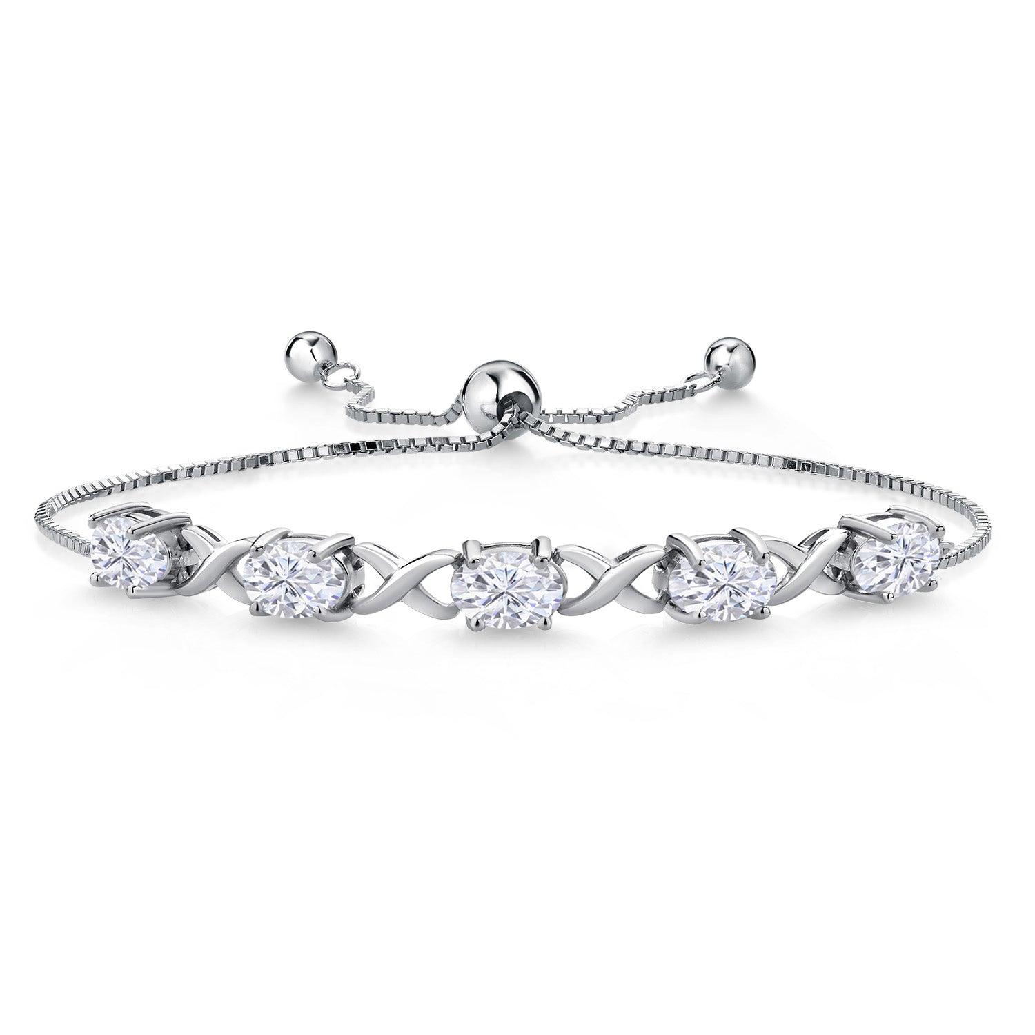 Moissanite_Bracelet in 925 Sterling Silver