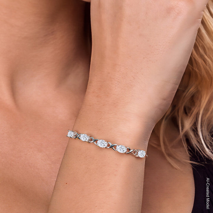 Moissanite_Bracelet in 925 Sterling Silver