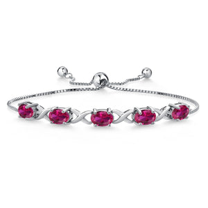 Created Ruby - July_Bracelet in 925 Sterling Silver