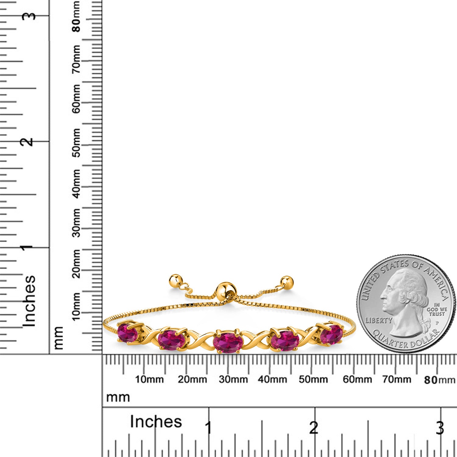 Bracelet in 925 Yellow Gold Plated Silver