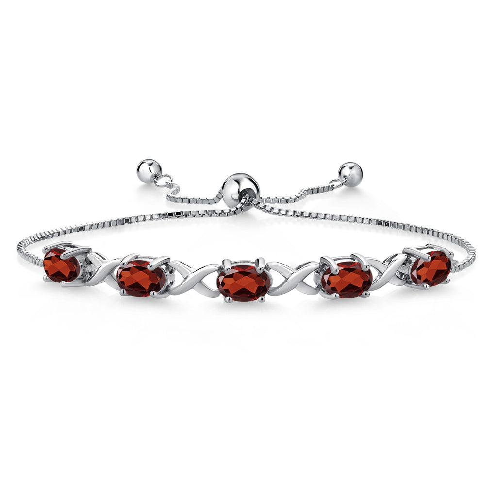 Garnet - January_Bracelet in 925 Sterling Silver