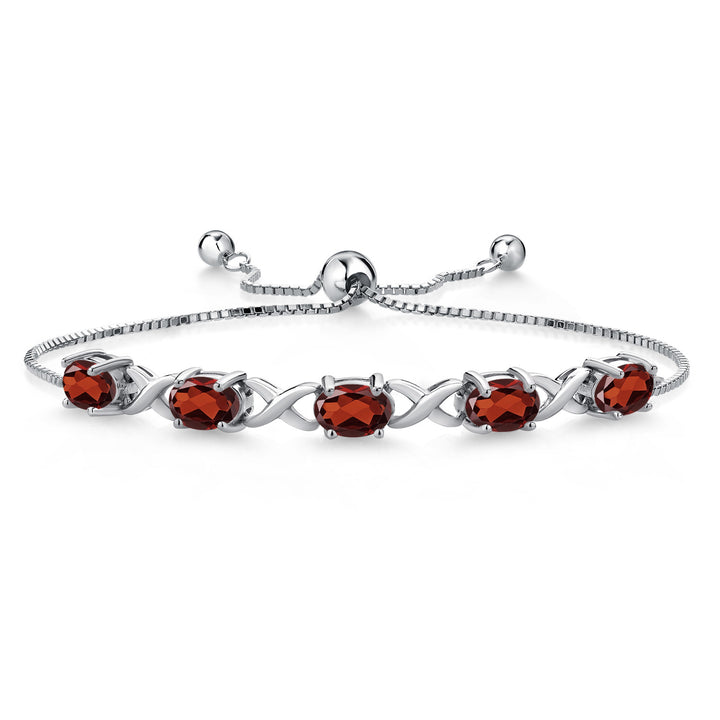 Garnet - January_Bracelet in 925 Sterling Silver