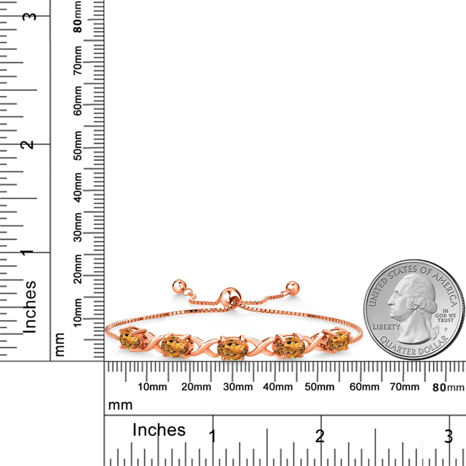 Bracelet in 925 Rose Gold Plated Silver