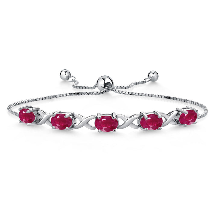 Ruby - July_Bracelet in 925 Sterling Silver