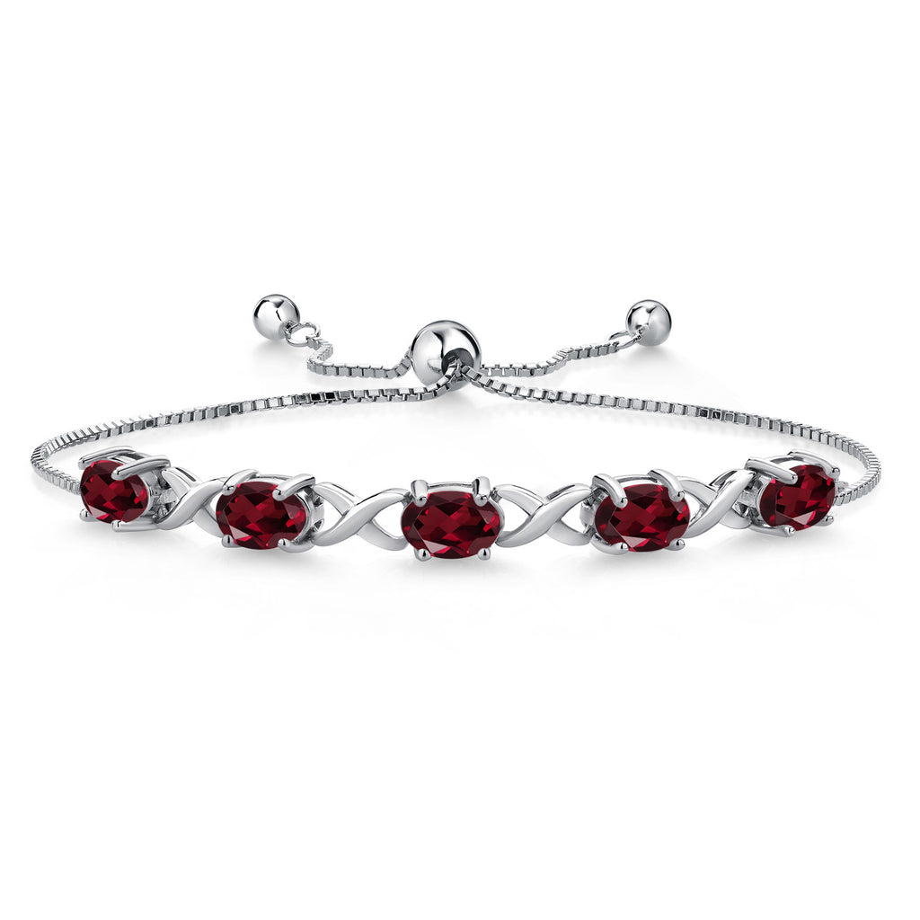 Rhodolite Garnet_Bracelet in 925 Sterling Silver