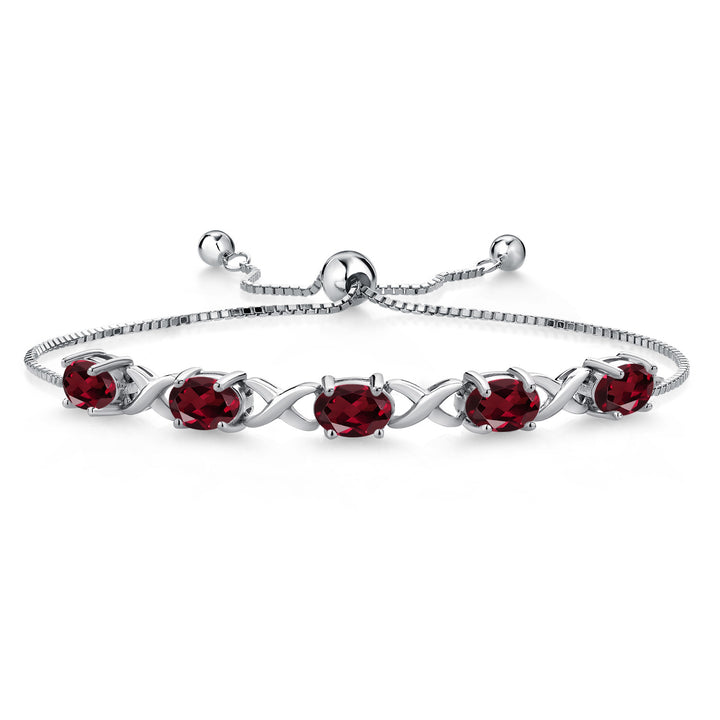 Rhodolite Garnet_Bracelet in 925 Sterling Silver
