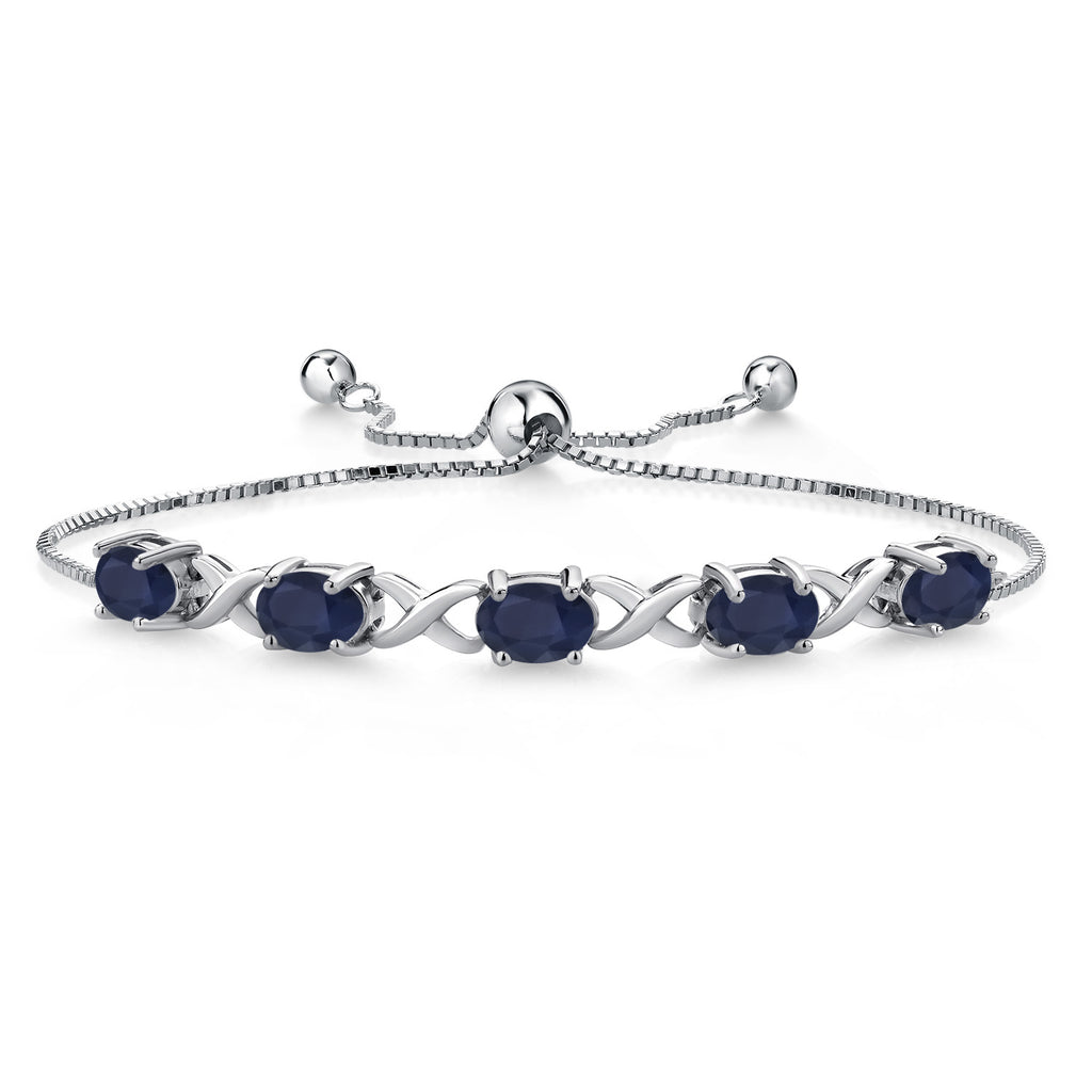 Blue Sapphire - September_Bracelet in 925 Sterling Silver