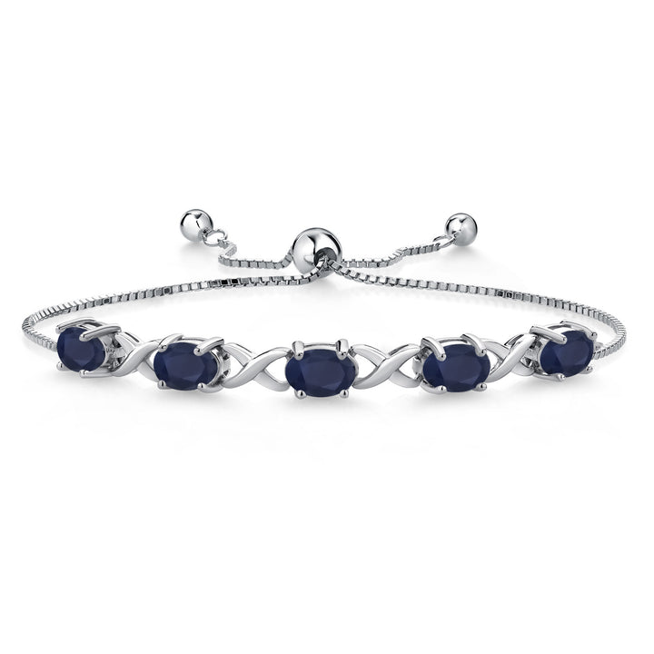 Blue Sapphire - September_Bracelet in 925 Sterling Silver