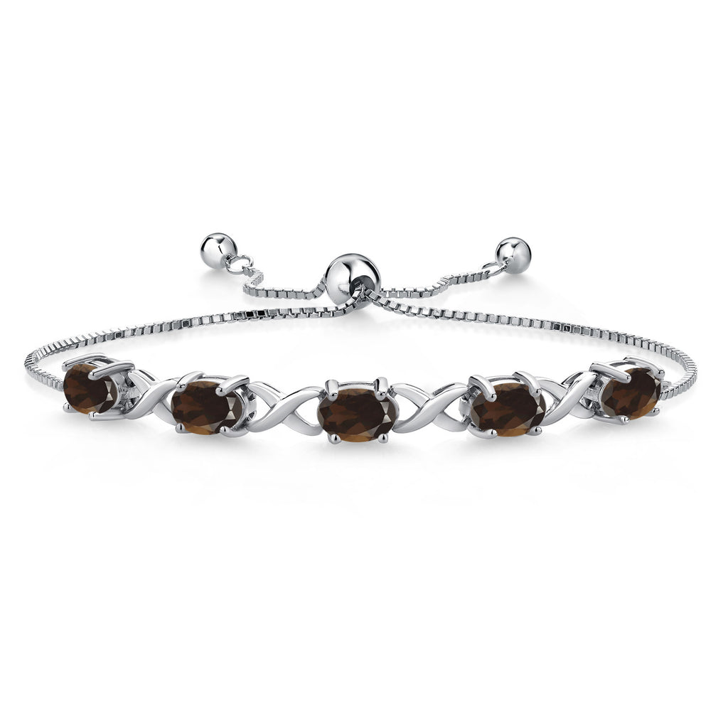 Smoky Quartz_Bracelet in 925 Sterling Silver