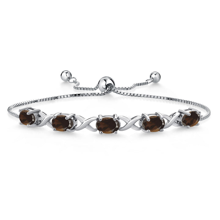 Smoky Quartz_Bracelet in 925 Sterling Silver