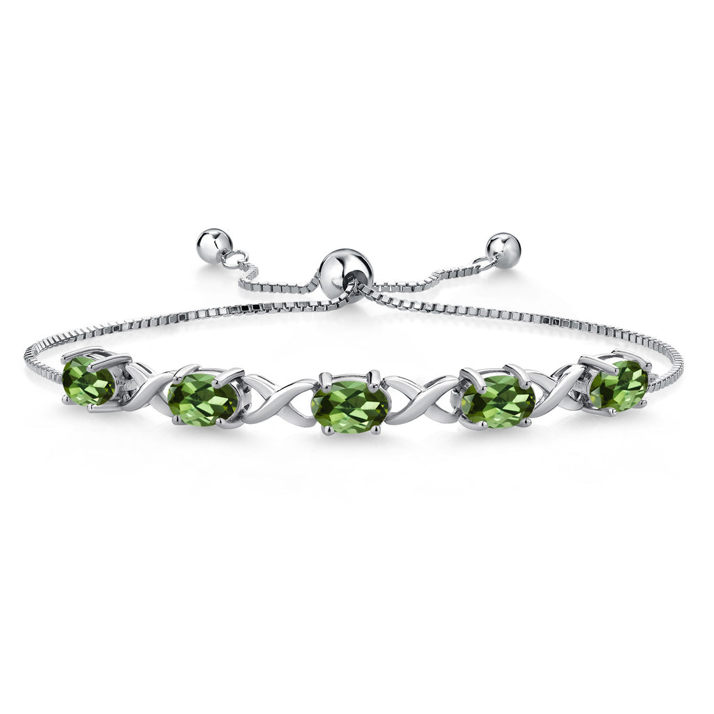 Green Tourmaline - October_Bracelet in 925 Sterling Silver