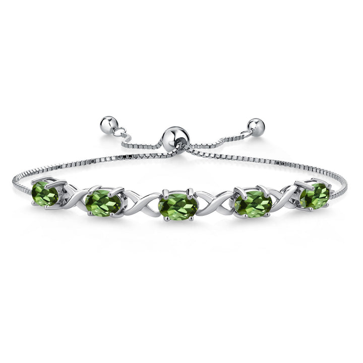 Green Tourmaline - October_Bracelet in 925 Sterling Silver