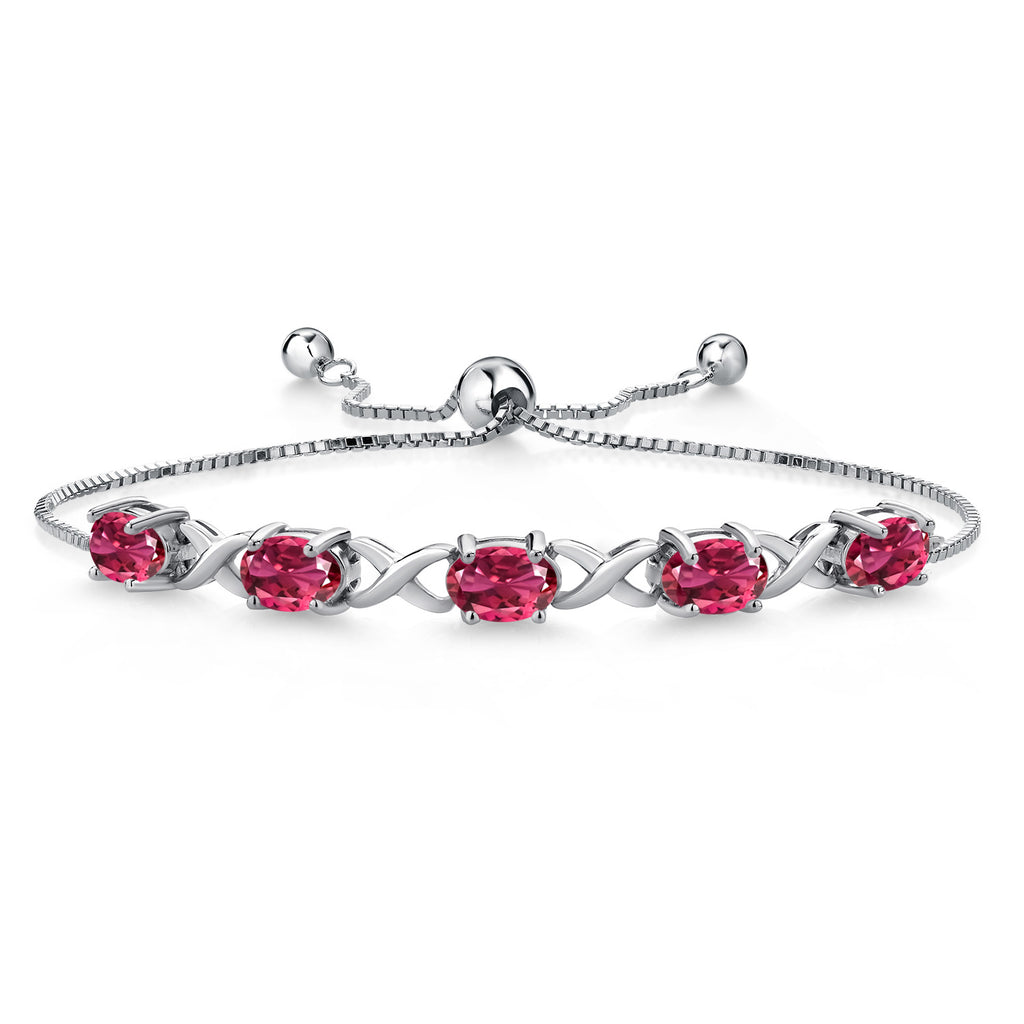 Pink Tourmaline - October_Bracelet in 925 Sterling Silver