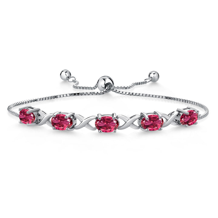 Pink Tourmaline - October_Bracelet in 925 Sterling Silver