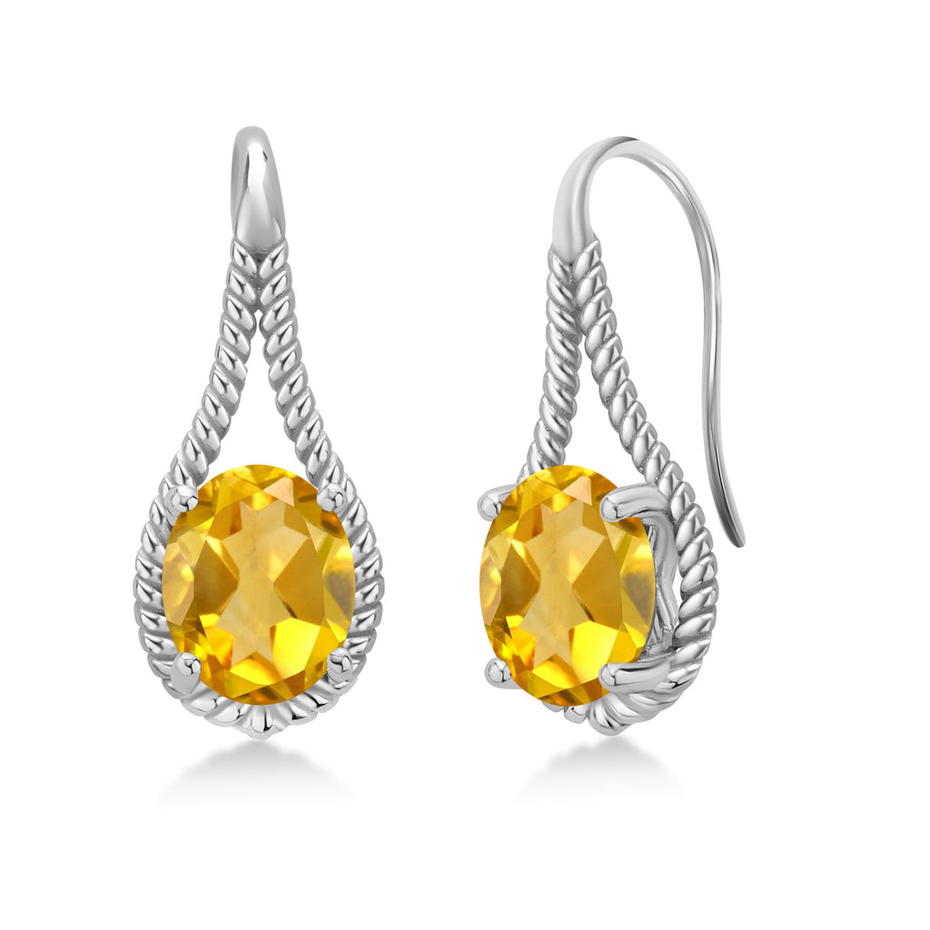 Citrine - November_Earrings in 925 Sterling Silver