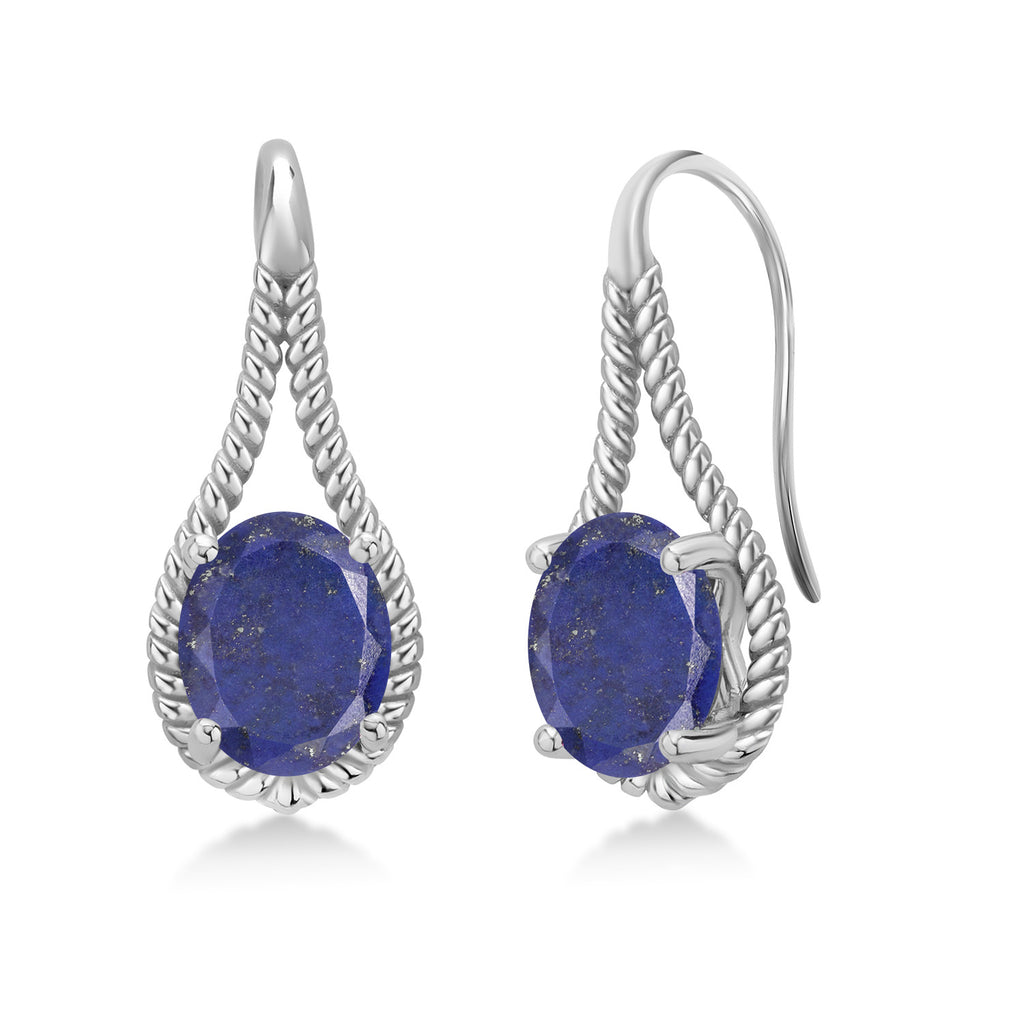 Blue Lapis_Earrings in 925 Sterling Silver