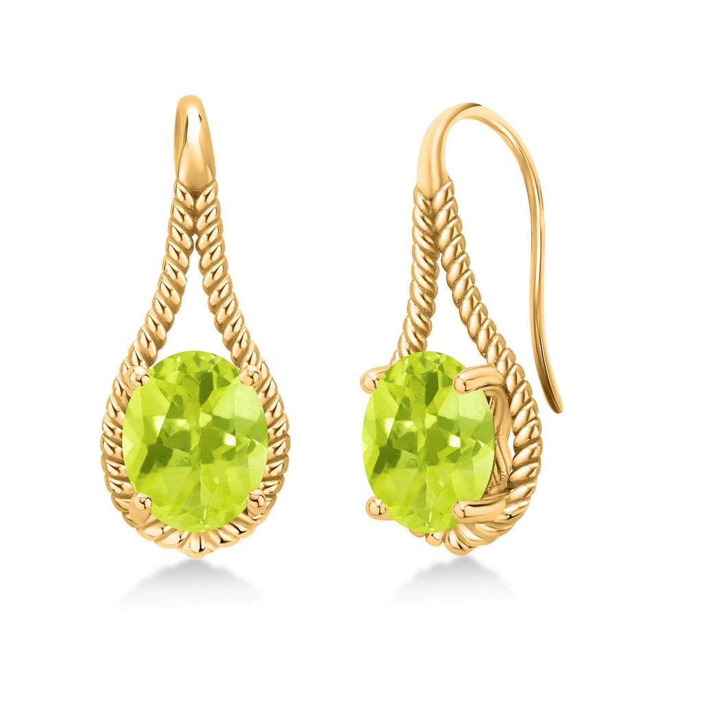 Lemon Quartz_Earrings in 925 Yellow Gold Plated Silver