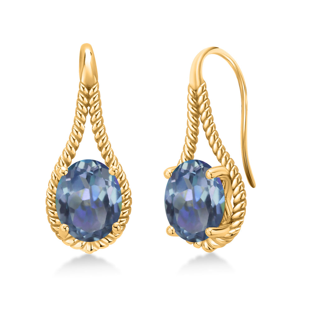 Cassiopeia Mystic Topaz_Earrings in 925 Yellow Gold Plated Silver