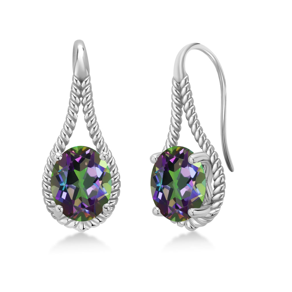 Green Mystic Topaz_Earrings in 925 Sterling Silver