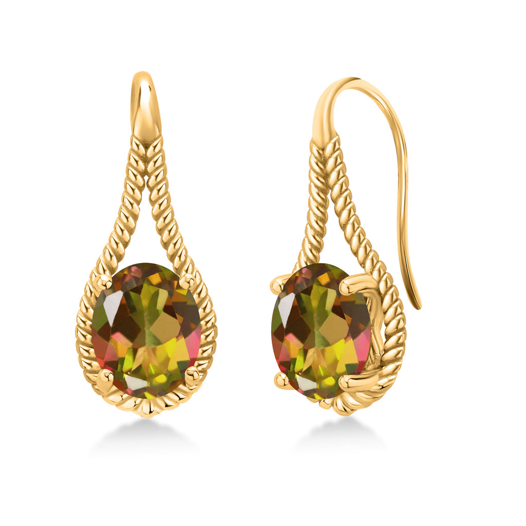 Mango Mystic Topaz_Earrings in 925 Yellow Gold Plated Silver