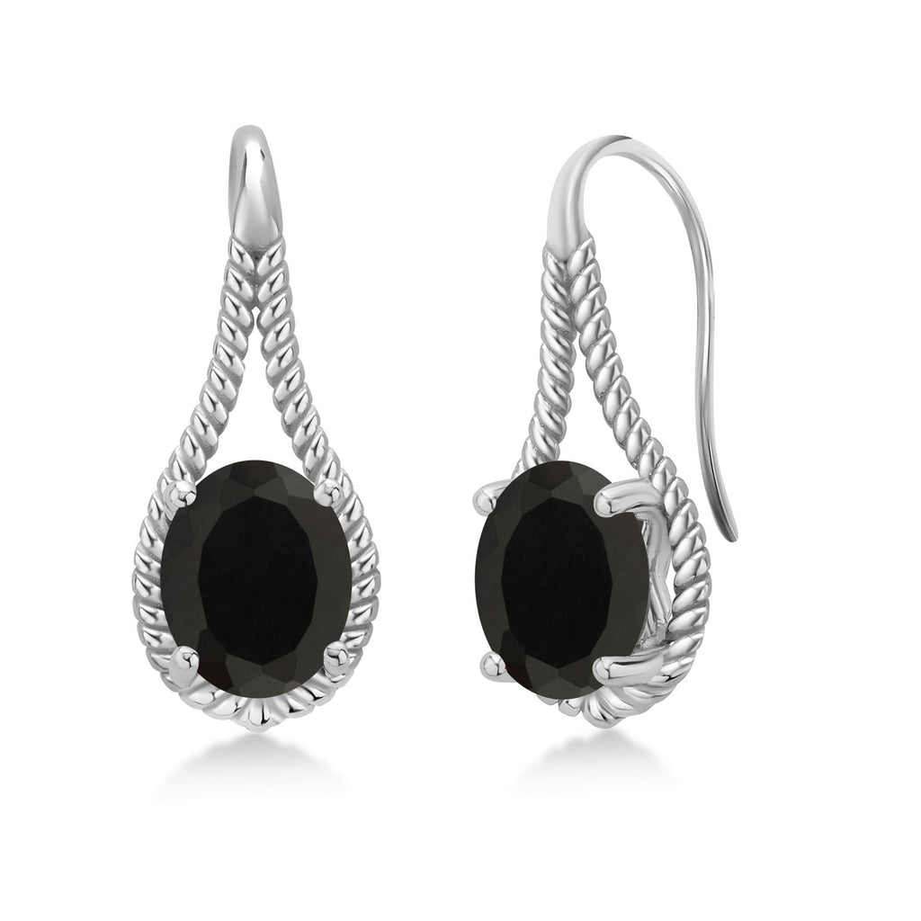 Onyx - December_Earrings in 925 Sterling Silver