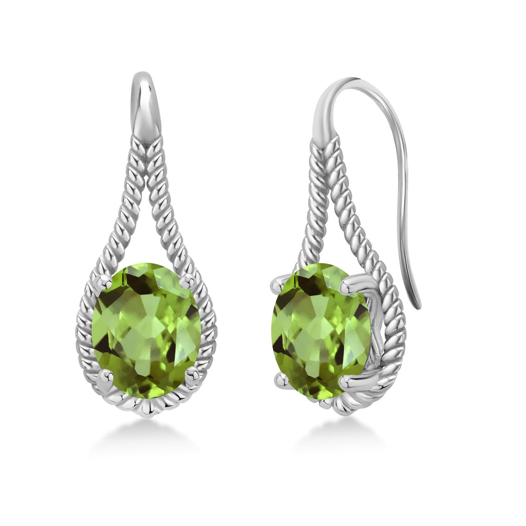 Peridot - August_Earrings in 925 Sterling Silver
