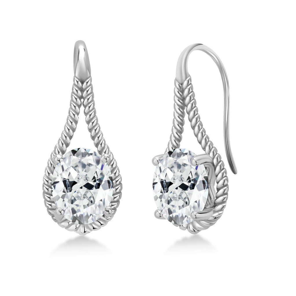 White Zirconia_Earrings in 925 Sterling Silver