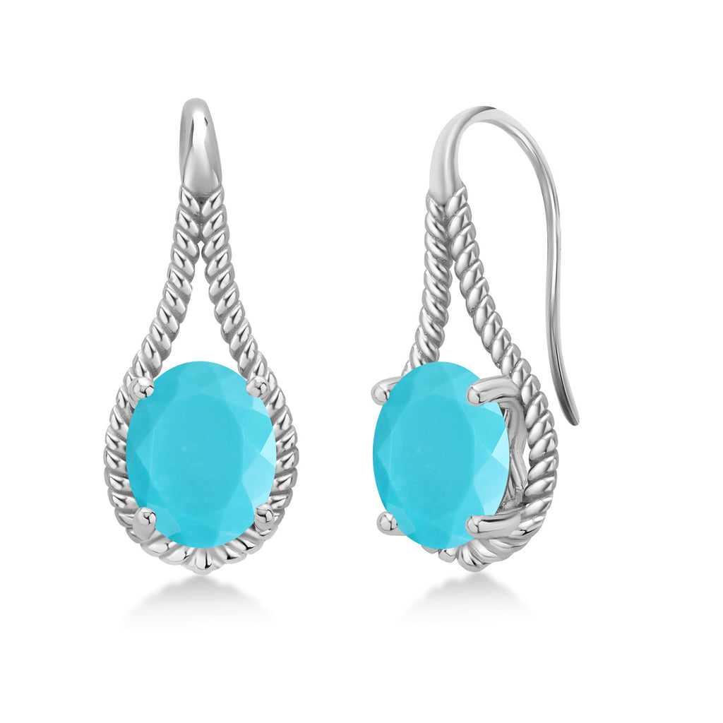 Turquoise_Earrings in 925 Sterling Silver