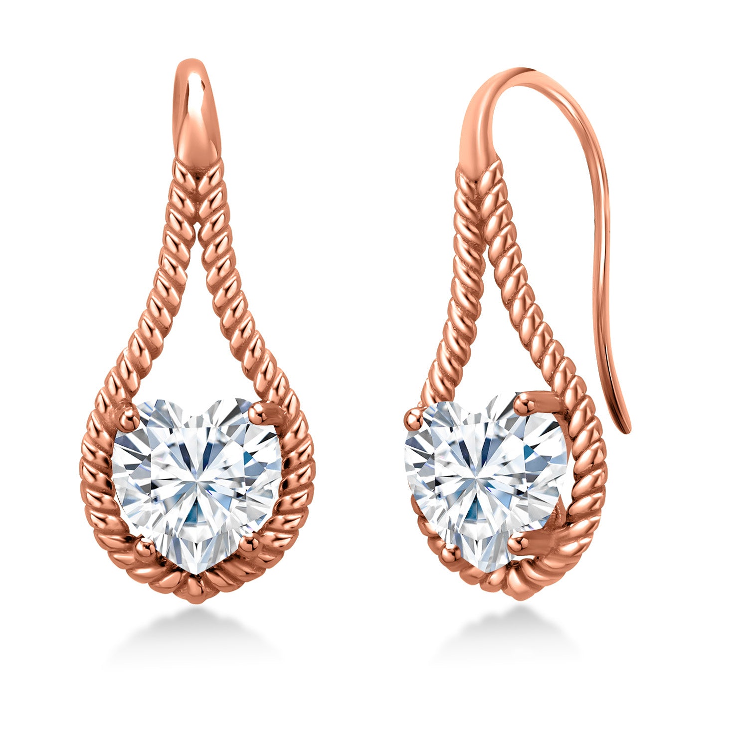 Earrings in 925 Rose Gold Plated Silver