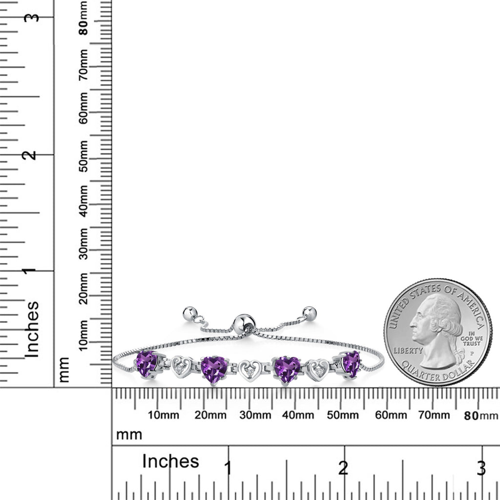 Amethyst - February_Bracelet in 925 Sterling Silver