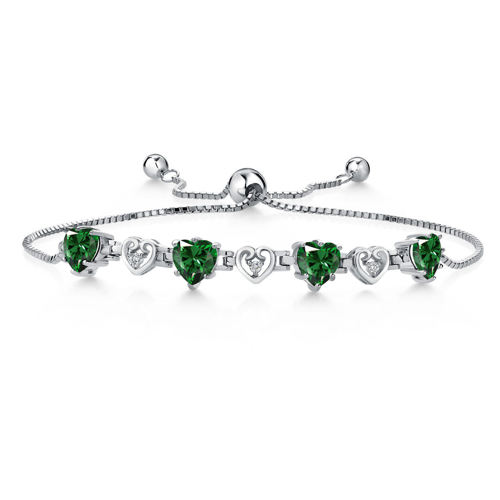 Nano Emerald - May_Bracelet in 925 Sterling Silver
