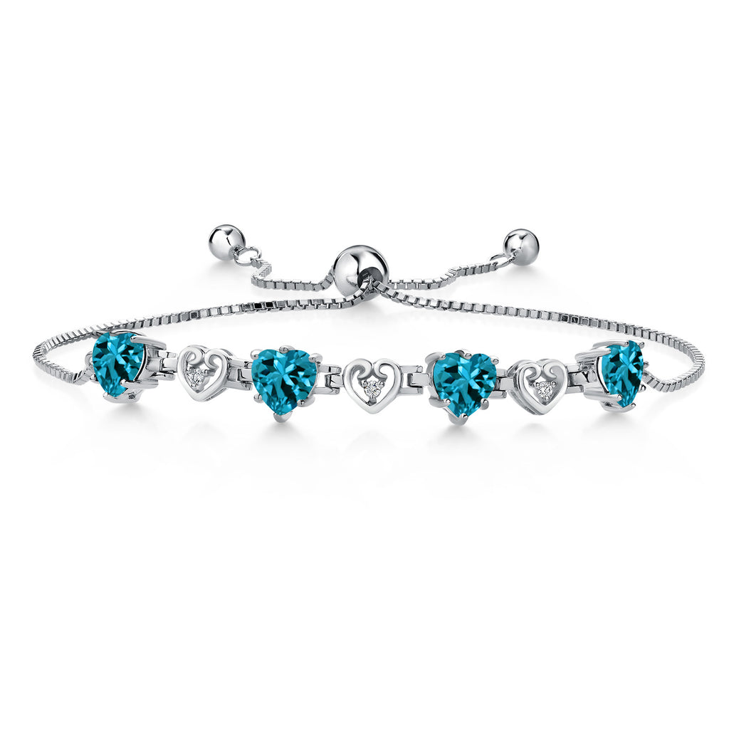 London Blue Topaz - November_Bracelet in 925 Sterling Silver