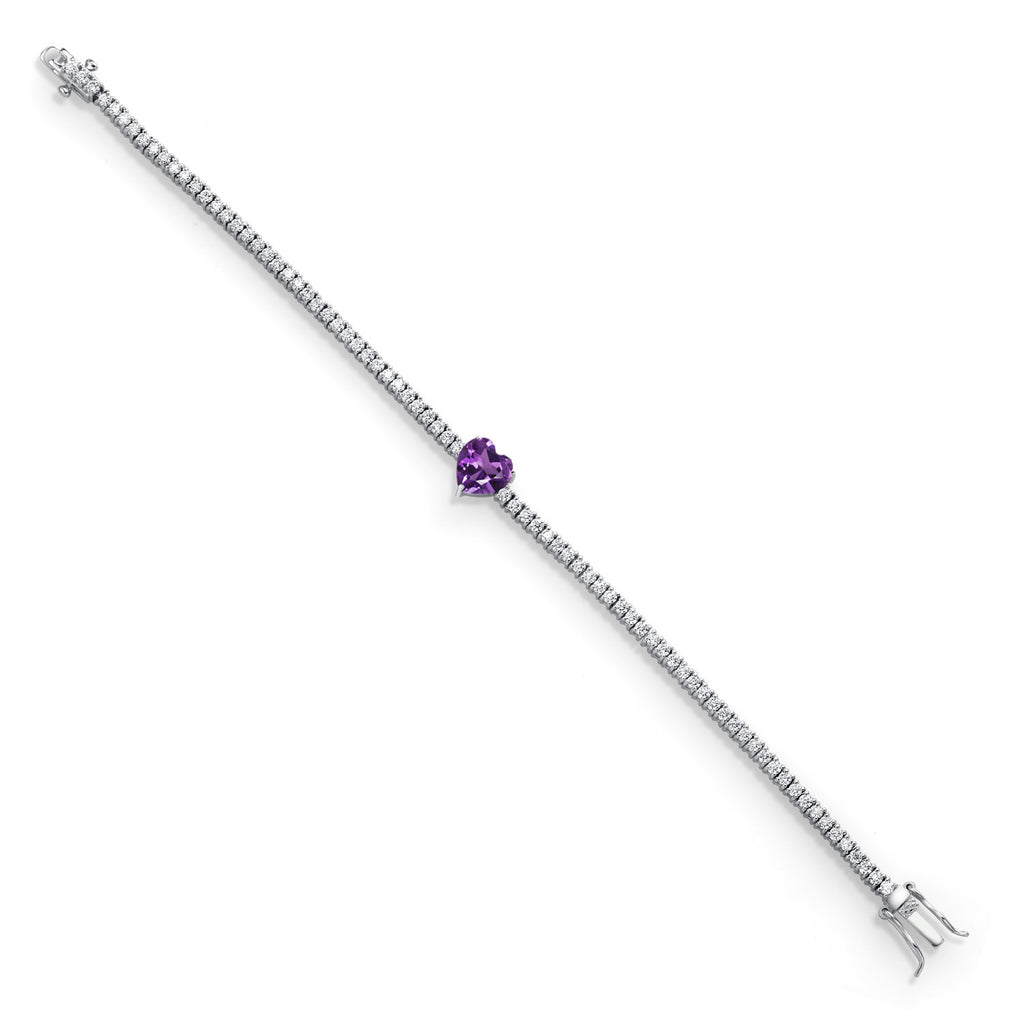 Amethyst - February_Bracelet in 925 Sterling Silver