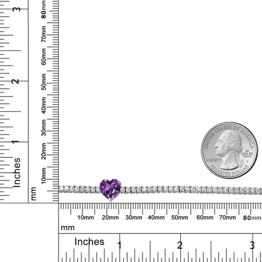 Amethyst - February_Bracelet in 925 Sterling Silver