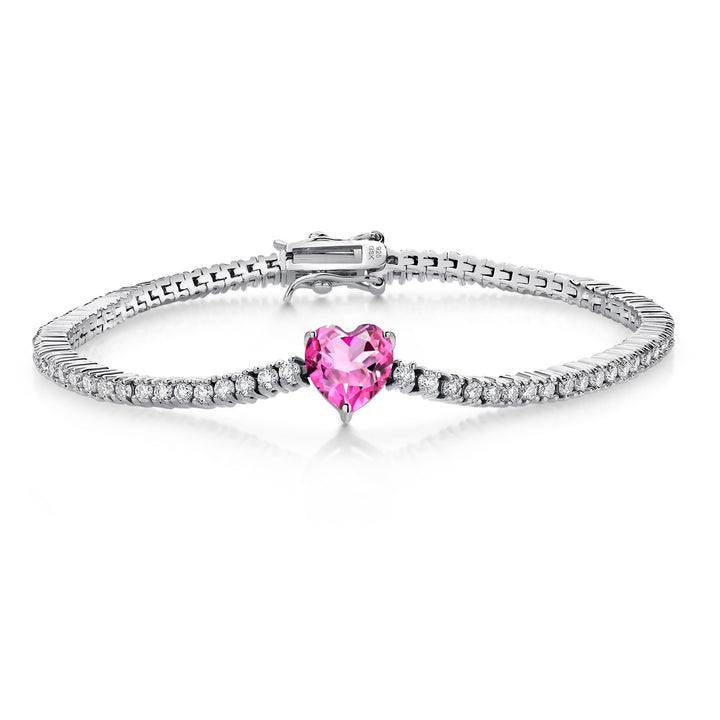 Pink Mystic Topaz_Bracelet in 925 Sterling Silver