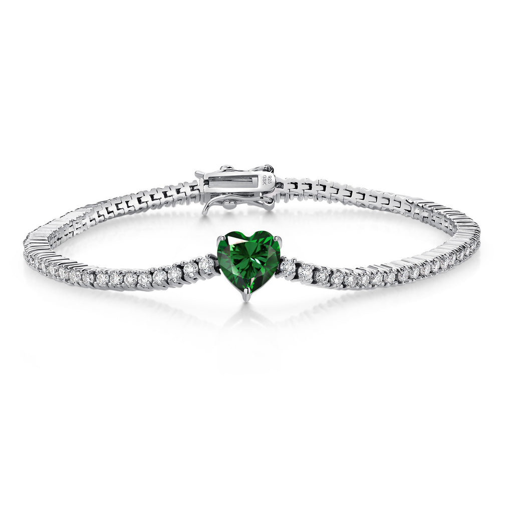 Nano Emerald - May_Bracelet in 925 Sterling Silver