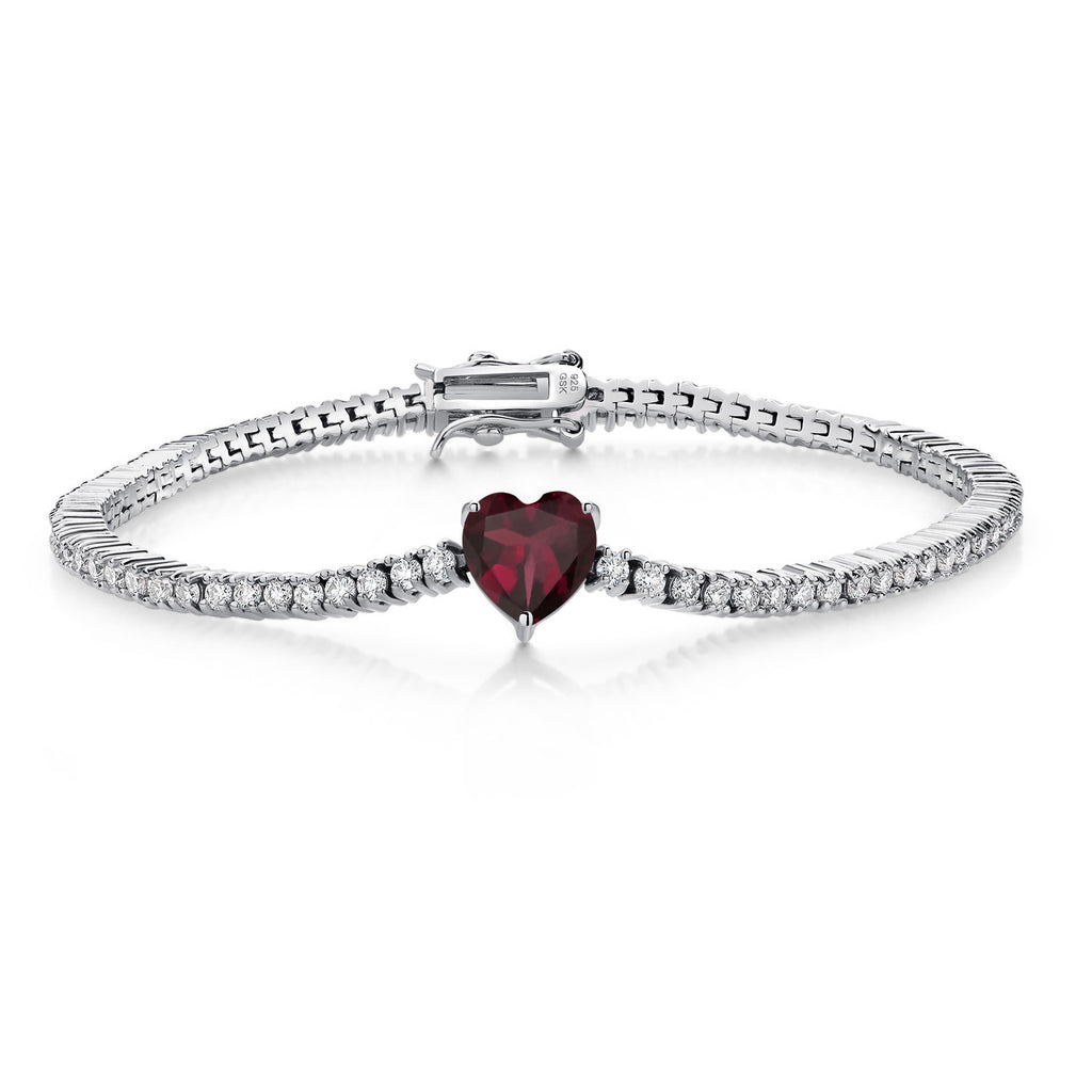 Rhodolite Garnet_Bracelet in 925 Sterling Silver