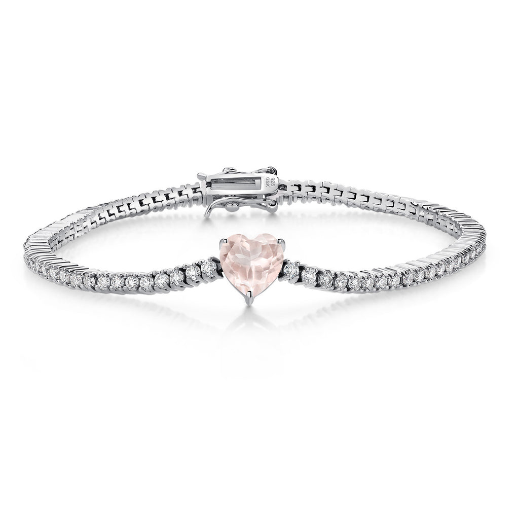 Rose Quartz_Bracelet in 925 Sterling Silver
