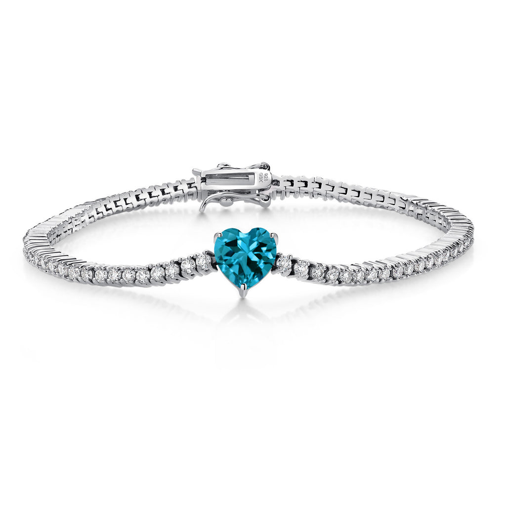 London Blue Topaz - November_Bracelet in 925 Sterling Silver