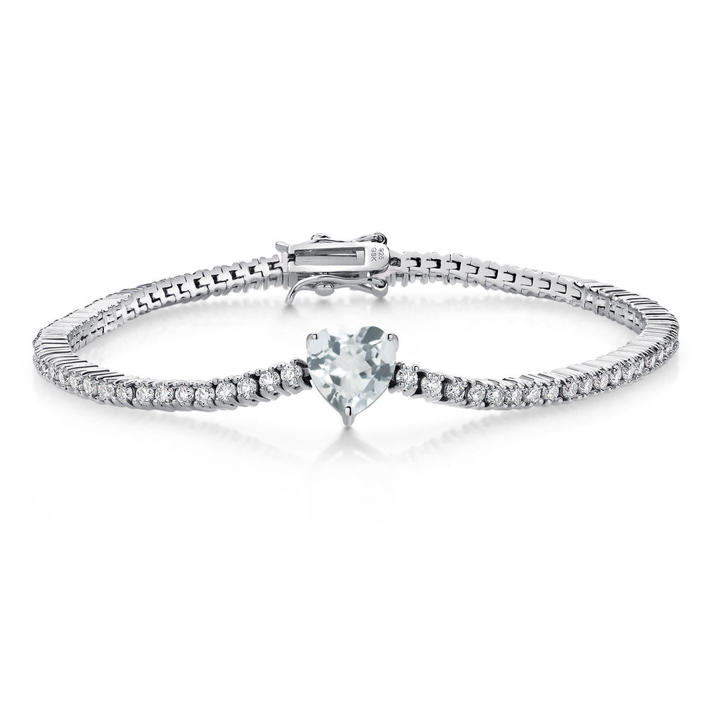 Sky Blue Topaz - November_Bracelet in 925 Sterling Silver