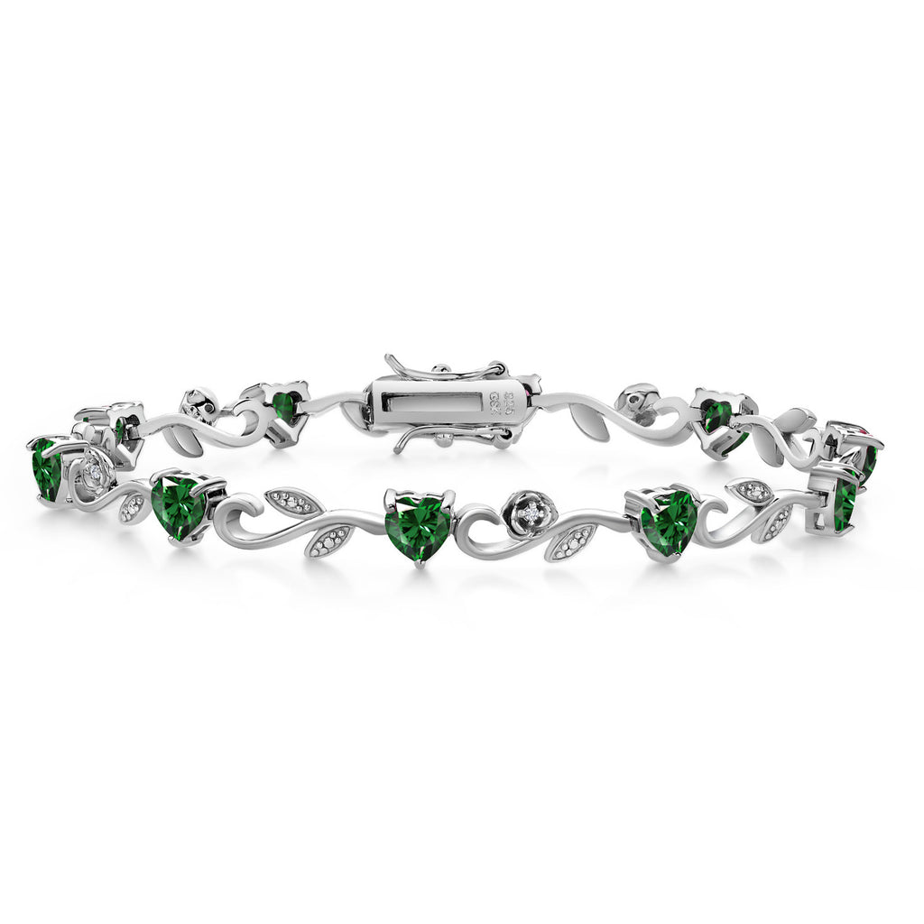 Nano Emerald - May_Bracelet in 925 Sterling Silver