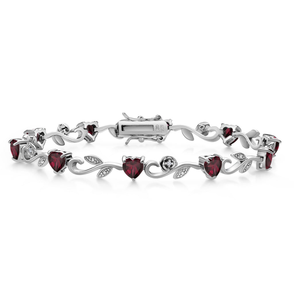 Rhodolite Garnet_Bracelet in 925 Sterling Silver