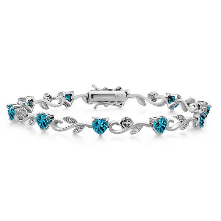 London Blue Topaz - November_Bracelet in 925 Sterling Silver